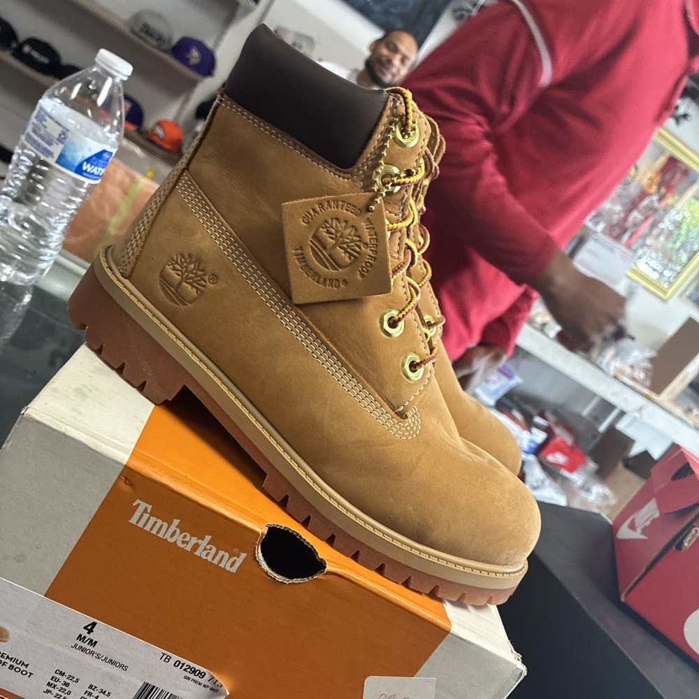 Timberland Premium TB012709713 Kids Wheat Nubuck Waterproof Ankle Boots LIQ621